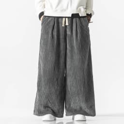 Men Corduroy Pants Harajuku Mens Solid Color Wide Leg Harem Pants Mens Vintage Streetwear Casual Jogging Trousers Oversized 5XL
