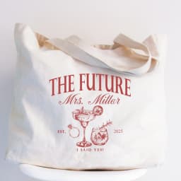 Personalized Future Mrs Tote Bag Custom Mrs Bag Engagement Bride Canvas Bag Bride To Be Bridesmaid Engagement Party Supplies