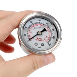 Liquid 0-160 psi 1/8 NPT for Auto Oil Press Gauge Liquid Universal Tester Monitoring System Fuel Pressure Gauge Meter