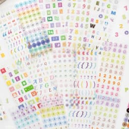 Journal GO 30pcs Matte PET Alphabet & Number Stickers Pastel Letter Decals for Scrapbooking Card Journaling & DIY Crafts