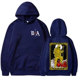 Demons Skeleton Brothers in Arms Double Sided Printed Hoodies Men's Clothing Fashion Sweatshirt Oversized Long Sleeve Pullovers