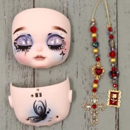 ICY DBS OOAK Blyth doll Hand-Painted Face Plate Including Back Plate Screws Lips carved 1/6 BJD Anime Girl