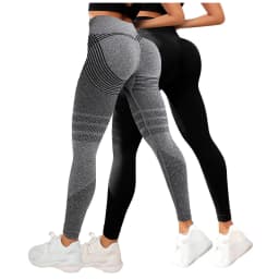 2pcs 3D Compression Leggings Cellulite Slimming Leggings Women High Waist Seamless Push Up Opaque Sport Pants For Yoga Fitness