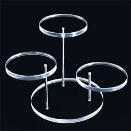 3 Layers Plastic Ring Jewelry Display Stand Multi-layer Round Rotating Earrings Stud Display Rack Jewelry Storage Organizer