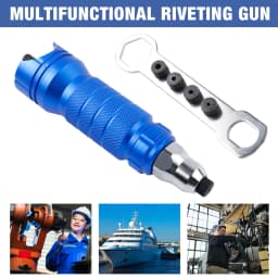 Pull Rivet Gun 2.4mm 3.2mm 4.0mm 4.8mm 6.4mm Aluminum Alloy Rivet Gun, Electric Rivet Gun Converter, Home Cordless Riveting Tool