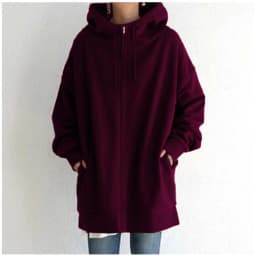 Autumn Womens New Solid Color Loose Long Sleeve Zipper Long Hooded Sweatshirt Coat For Women Versatile Fashion Casual Sweatshirt