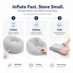 Flocking Inflatable Ball Sofa Portable Round Air Bean Bag Chair Foldable Leisure Inflatable Couch for Bedroom Living Room Indoor Home Furniture