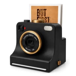 3D Printed Latte Art Camera One‑Touch Coffee Printer with 8 Stencil Cards Miniature Instant Camera Coffee Stencils Latte Art