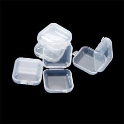 5/10Pcs Small Boxes Square Transparent Plastic Box Jewelry Storage Case Finishing Container Packaging Storage Box for Earrings