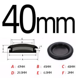 14mm-150mm Hole Diameter Black Single Sided Protective Coil Sealing Rubber Ring Wiring Grommets Hole Plug Gasket