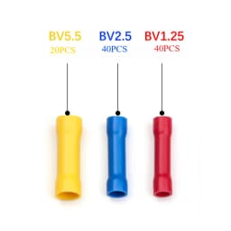 100PCS Red/Blue/Yellow Butt Connectors Crimp 12-10/ 22-16 AWG Butt Connector Fully Insulated PVC Wire Butt Splice Connectors
