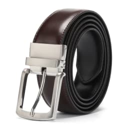 Double-sided Real Leather Rotating Alloy Pin Buckle Belt for Men High Quality Genuine Leather Famous Brand Luxury Designer Belts