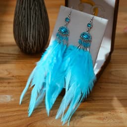 Bohemian Vintage Long Exaggerated Irregular Feather Earrings for Women Ethnic Gold Color Twist Leaf Asymmetry Earrings Jewelry