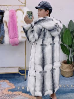 Real Rex Rabbit Natural Fur Coat Female Hoodies Zipper Poncho Jackets Winter Clothes Woman Fluffy Fur Warm Fashion Coat Big Size