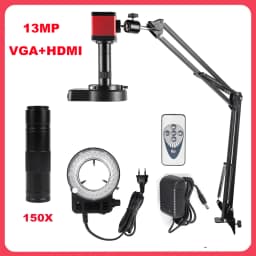 Yizhan 4K HD Electronic Digital Microscope For Soldering HDMI/ USB/ VGA/ Microscope Camera 150X Lens Big Vision Articulated Arm