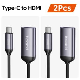 Toocki Type C To HDMI Adapter HD 4K@60Hz Video Cable For iPhone MacBook iPad Samsung Xiaomi TV Monitor Projector Cable Converter