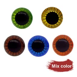 20pcs Laser Plastic Safety Eyes For Crochet Stuffed Toys Amigurumi Color Mixed Sizes Box Kawaii Doll Accessories 11/13/15/28mm