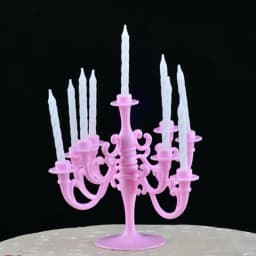 1Set Candles and Candlestick Birthday Party Cake Candle Holders Toppers Decor