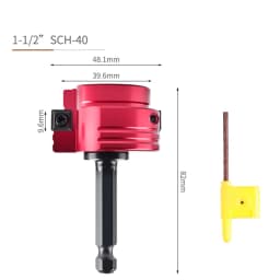 1pc PVC Pipe Reamer 6.35mm Hex Shaft Plumbing Tool PVC ABS Drain Water Pipe Joint Tool Drill Bits Clean Cement Remnants Tools