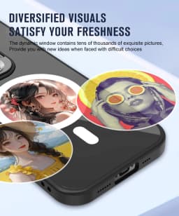 NFC DIY Picture Ink Phone Case for iPhone 17 16 15 14 13 Pro Max DIY Screen Phone Cover Cartoon Protection Case Battery Free