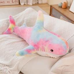 140cm Giant Shark Plush Toy Soft Stuffed Speelgoed Animal Reading Pillow for Birthday Gifts Cushion Doll Gift For Children