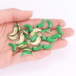 10Pcs 3D Pepper Enamel Alloy Pendant Cute Mini Red Chili Food Charm for Women's Bracelet Earrings DIY Jewelry Making Accessory