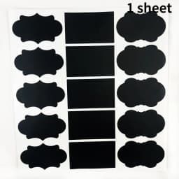 1Sheet Black Blackboard Sticker PVC Erasable Chalkboard Sticker Comestic Cream Box Labels Home Kitchen Spice Jars Multiple Tags