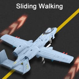 1:32 A-10 Thunderbolt II F-14 Fighter Model Toy Foldable Wheels Metal Body Airplane Sound Light Models Gifts for Children