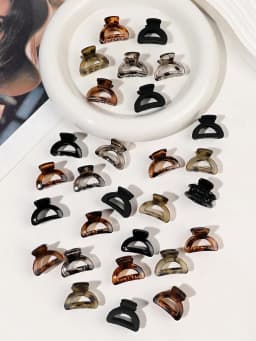 30PCS Mini Half-Circle Hollow Hair Clips for Women Tiny Hair Creaseless Styling Claw Clips Casual Versatile Hair Accessories