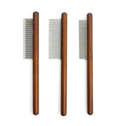 Cat Comb Cat Accessories Stainless Steel Pet Hair Remover Wooden Handle Solid Cat Hair Comb Pet Grooming Dog Brush Cleaning Tool