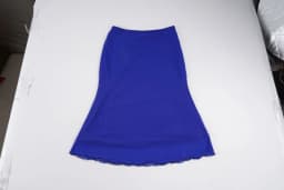 Women's Klein Blue Mesh Midi Skirt Low Waist Sexy Elegant Figure-Flattering European Style