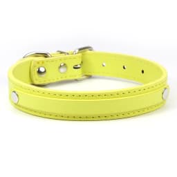 24 PCS Wholesale Plain PU Leather DIY Name ID Dog Collar Custom Letters Charms Puppy Cat Neck Strap Collars for Small Medium Dog