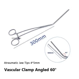 Atraumatic Jaw Tips Vascular Clamps Aortic Exclusion Clamp stainless steel Cardiovascular surgical instruments