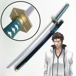 40inch Anime Bleach Schwert Ninja Blade Knife Aizen Sousuke Cosplay Prop Sword Real Sized Japanese Katana Samurai Sabre Toy Gift