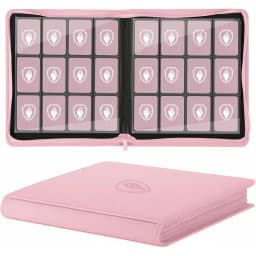 Trading Card Binder 12 Pocket, Zipper Binder Card Album Holds 480 Cards, Premium Leather Card Folder for TCG/Game/Sports Cards