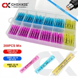 Heat Shrink Butt Connectors Kit, Butt Splice Set, Insulated IP67 Waterproof Electrical Marine Automotive Wire Crimp Terminals