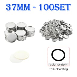 100Set Blank Badge Pin Button Maker Making Parts Supplies 25mm 32mm 37mm 44mm 58mm DIY Button Making for Punch Press Machine