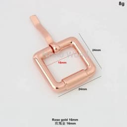 10-50 pcs 5 colors Rose gold 16mm 20mm 25mm 32mm turnbuckle alloy square pin buckle bags,rose gold belts buckles