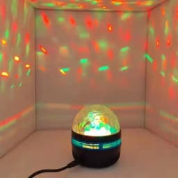 7-Color Wave Projector Light, USB Powered with Remote, Creates Calming Ambient Lighting for Bedroom, Home Theater Ceiling Decor