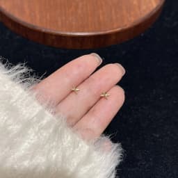 Lovely Small Earrings Piercings Wing Heart Stud Earrings For Women Gold Color 925 Silver Needles Ear Stud Jewelry For Teen Gift