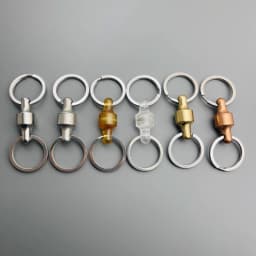 360 ° Rotation PEI Removable Key Ring Quick Release Dual Detachable Key Ring Pull-Apart EDC KeyChain Car Pendant EDC Tool