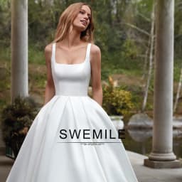 Customized Elegant Simple Square Collar Satin Wedding Dress for Women A-Line Backless Bride Gown with Pockets Vestidos De Novia