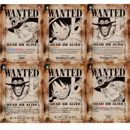 Diy One Piece Wanted Poster Japanese Sets Luffy Ace Sabo Roger Op13 Sec Sp Eustass Kid Op01-051 Op09-004 Shanks Op09-093 Teach