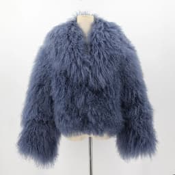 PINK JAVA QC23050-2 new arrival real mongolia sheep fur jackets women winter fur coat wholesale hot sale