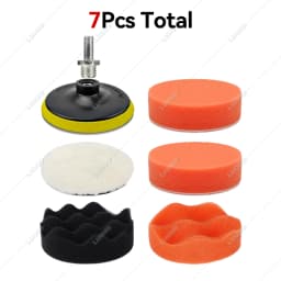 Car Waxing Sponge Pad Polishing Kit Auto Detailing Sandpaper Buffing Sanding Disc Polisher Drill Adapter Headlight Restoration