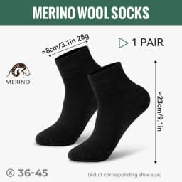 WRELS 1/2/3pairs Merino Wool Socks Hiking Socks Warm Cushion Socks Moisture Wicking Socks Thermal Breathable Soft Sports Socks