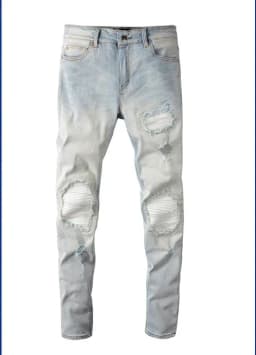 Distressed Hole Pencil Pants Men Low Waist Washed Jeans 2024 Autumn Vintage Stretch Straight Ankle Length Trousers Skinny Denims