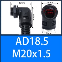 Corrugated Pipe Turning Joint Electric Box Waterproof Protection Cable Plastic Fixed Head AD13 AD15.8 AD18.5 AD21.2 AD25 L Type