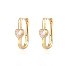 Huggies Earrings Purple white Green Blue Red Square Heart Silver Color Small Hoop Earrings for Women Girls Wedding Jewelry