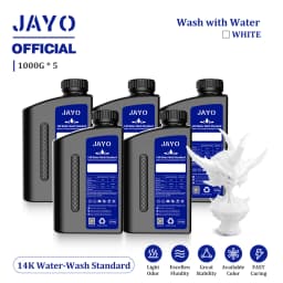 JAYO Water Washable 3D Resin 5pcs/set 3D Printer Resin 405nm UV Standard Rapid Photopolymer Resin for LCD/DLP/SLA 3D Printer